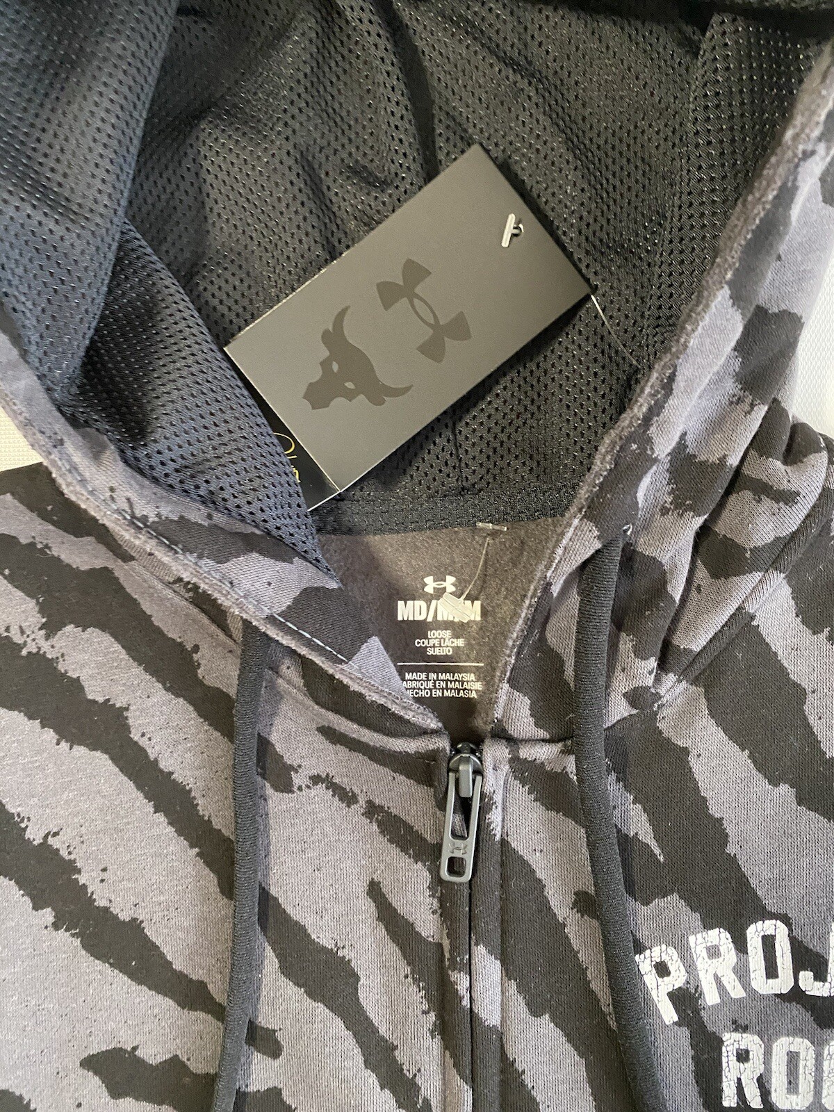 Under Armour Project Rock Rival Fleece Sleeveless Full-Zip Hoodie 1377444 Sz M gallery