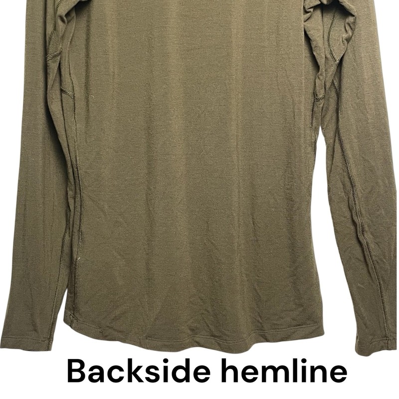Arc'teryx Pullover Mens Rho 1/4 Zip Base Layer 95% Wool Hiking Hunter Green Sz L gallery