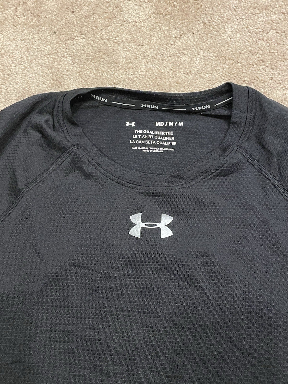 Under Armour Black Mesh Type Performance Qualifier T-Shirt Medium gallery