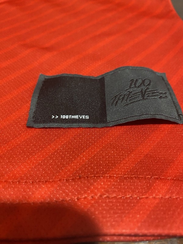 100 Thieves 2020 Jersey Large Mens Red Long Sleeve Gaming Esports + Sponsors #20 gallery