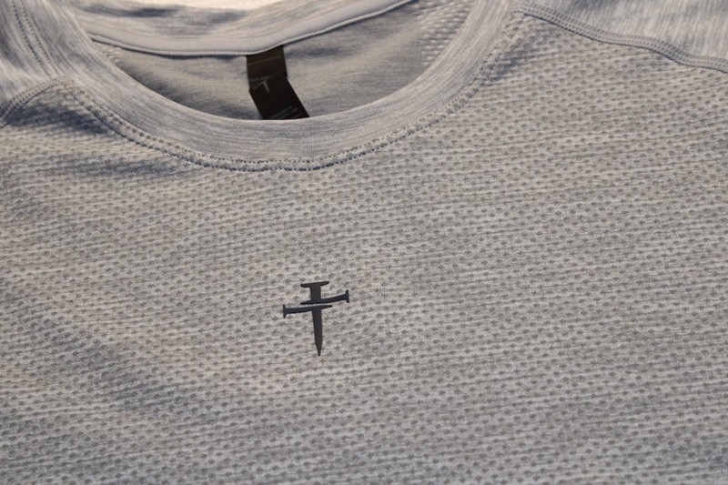 Three Nails Seamless 2.0 Performance Tee Grey Marl Cross Gym Shirt Men's XL gallery