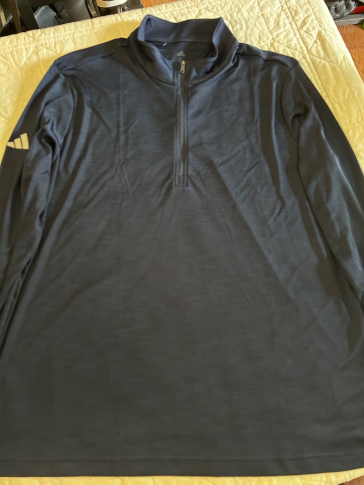 adidas Dark Navy 1/4 Zip Long-Sleeve Pullover