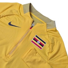 Nike Men’s S Uganda National Team Yellow Half Zip Long Sleeve Running Jersey