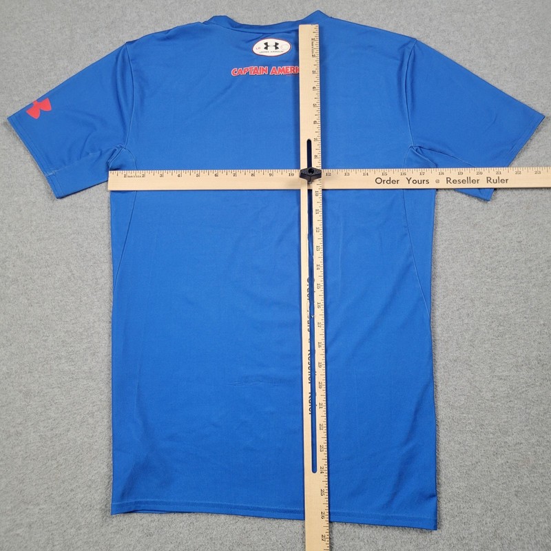 Captain America Under Armor Compression Shirt Men Large MCU Marvel Alter Ego Gym gallery
