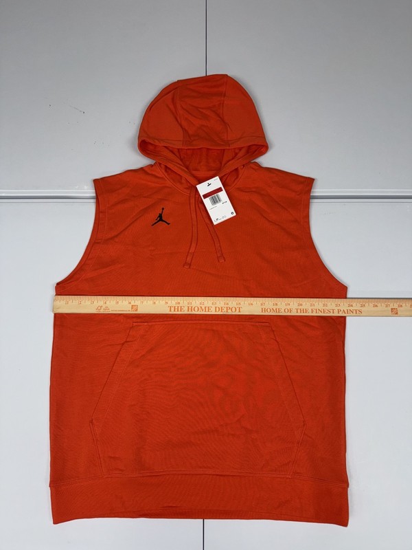Nike Jordan Dri-FIT Fleece Sleeveless Hoodie Top Orange Men’s DQ7946-813 Pick Si gallery