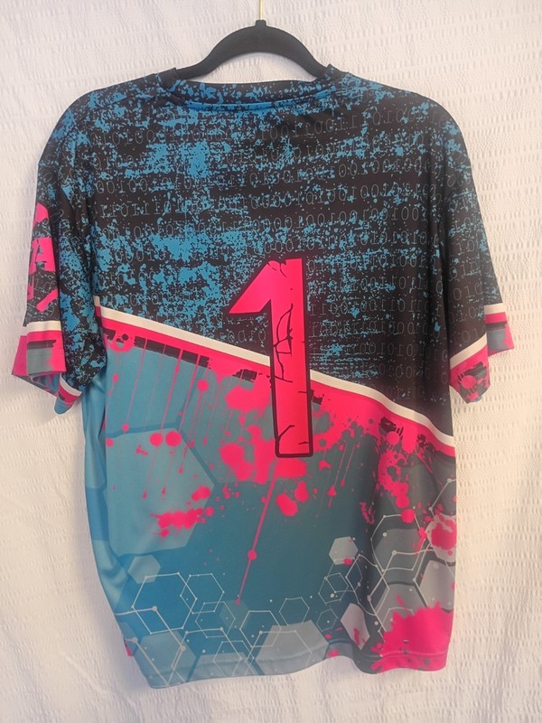 SF QUAKE Men's Graphic Print Crew Neck Short Sleeve Polyester T-Shirt M gallery
