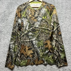 Under Armour Mens Shirt Mossy Oak Camoflauge Long Sleeve Pullover Performance