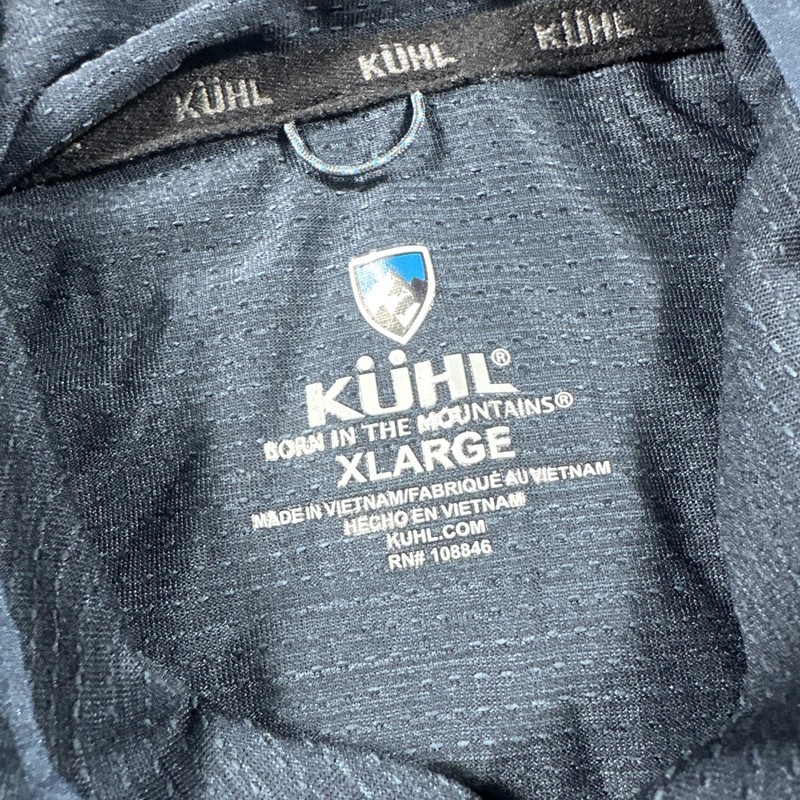 Kuhl Shirt Men’s XL Blue Engineered Hoody Long Sleeve Performance Thumb Holes gallery