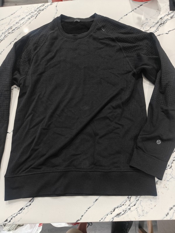 Lululemon Engineered Warmth Long Sleeve Crew XS Men's Pullover Black Small Short gallery