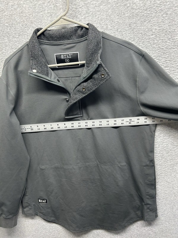 BYLT Pullover Mens Sz Medium Gray Elite Fairway Magnetic Golf Curved Hem Jacket gallery