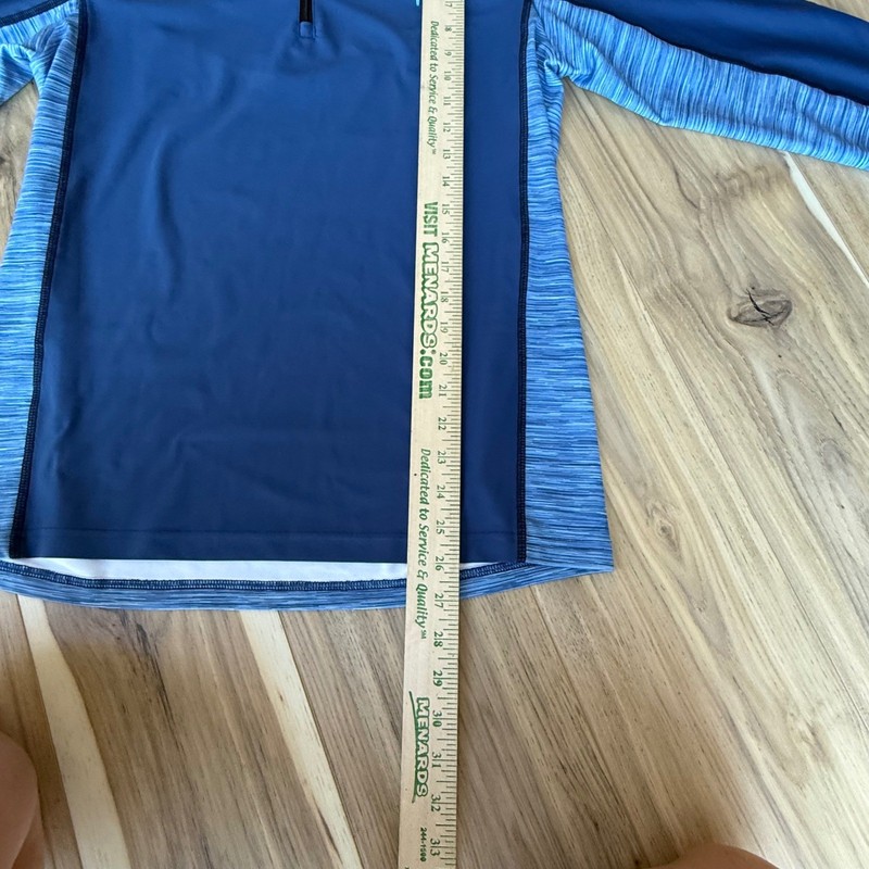 LRD Performance Mens Medium Pullover 1/4 Zip Long Sleeve Shirt Blue gallery