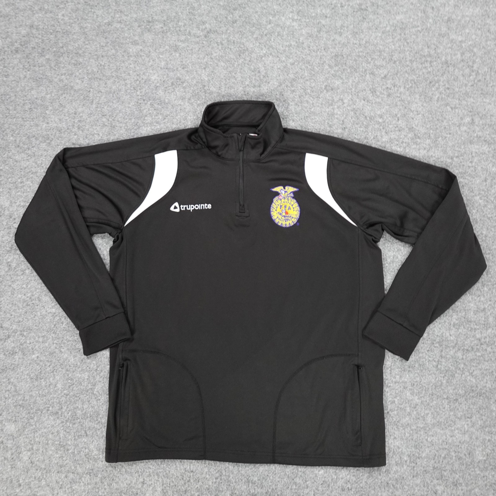 FFA Trupointe Pullover Mens Large Black Quarter Zip Team 365 Embroidered Logo gallery