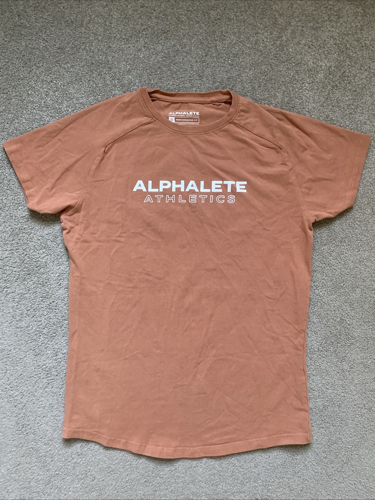 Men’s Alphalete Athletics Size S Clay Performance Fit T-shirt gallery