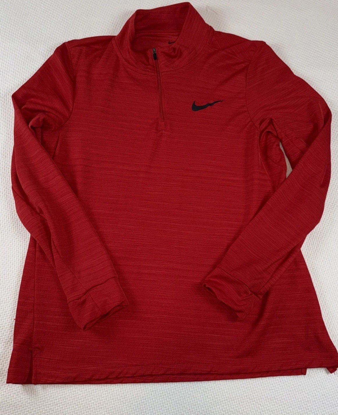 Nike Men's M Breathe Superset 1/4 Zip Training Top Red Long Sleeve gallery