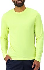Hanes Sport Cool DRI Men’s Performance Long Sleeve T-Shirt – Safety Green,XS-3XL