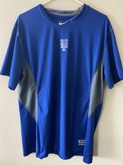 New York Mets Nike Pro Combat Dri-Fit Fitted Shirt Men’s XXL Blue Workout