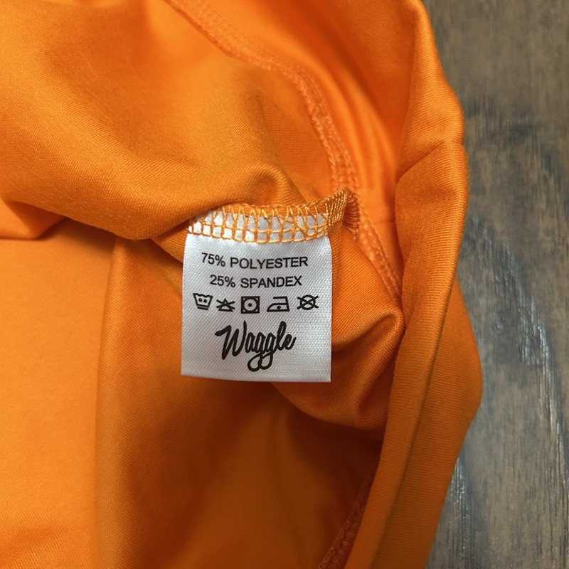 NWT Waggle Blaze Quarter Zip Pullover Mens Large Orange Golf Lightweight Buck gallery