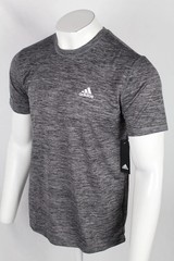 Adidas Men’s Tech Tee Short Sleeve Shirt Black Space Dye Crew