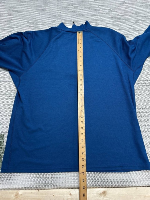 The North Face Pullover Top Mens XL Blue Knit Quarter Zip Mock Neck Warm Winter gallery