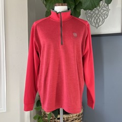 Nike Golf Tour 1/4 Zip Pullover Mens L Red Coto De Caza GUC