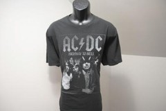 ACDC Highway to Hell Concert Tee Shirt Short Sleeve Black Graphic Mens XL-2XL