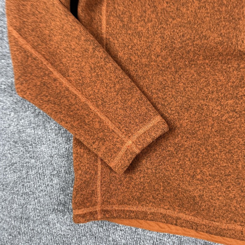 The North Face Pullover Mens Medium Orange Fleece Quarter Zip Hiking Outdoor gallery