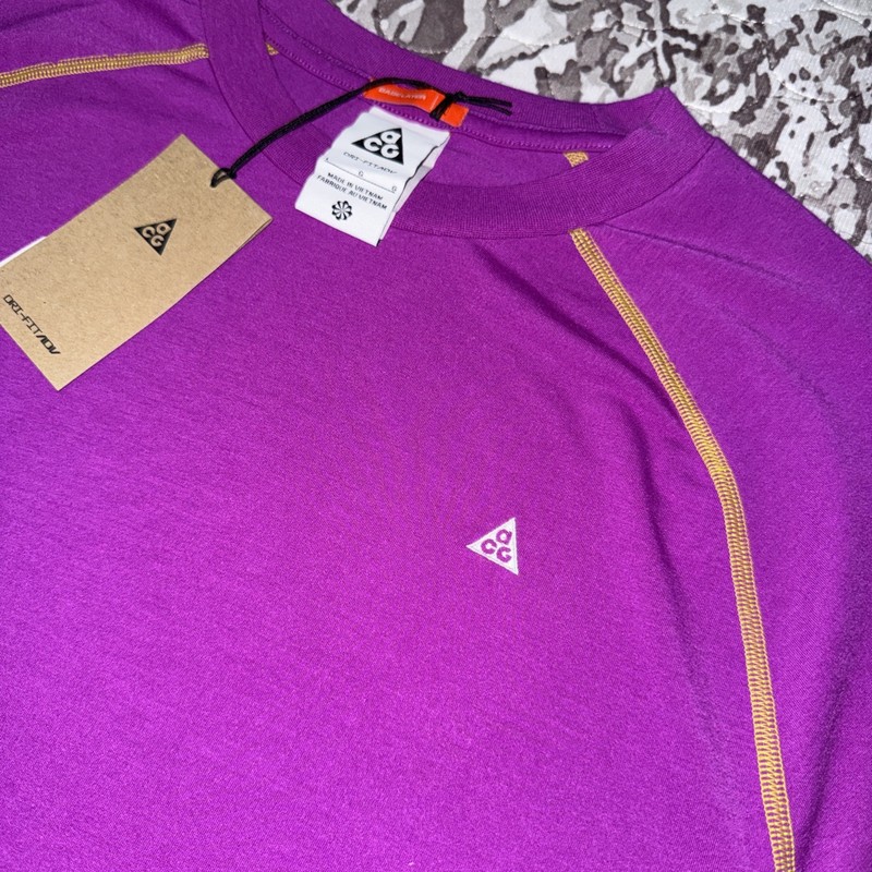 NWT Nike ACG Goat Rocks Purple T-Shirt HJ2881 551 Men’s Size XL. F1 gallery