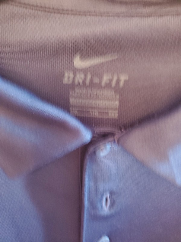 Nike Dri-fit Men's polo shirt. Blue with white on sides. SZ XXL gallery