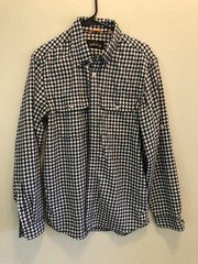 Orvis Shirt Micro Gingham Flannel Light Twill Fly Fishing Line Pocket Medium