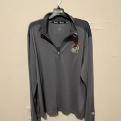 Champion Georgia Bulldogs 1/4 Zip Mock Neck Pullover XL Gray Polyester