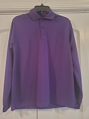Izod PerformX Men’s Small purple Activewear Shirt Long Sleeve button down