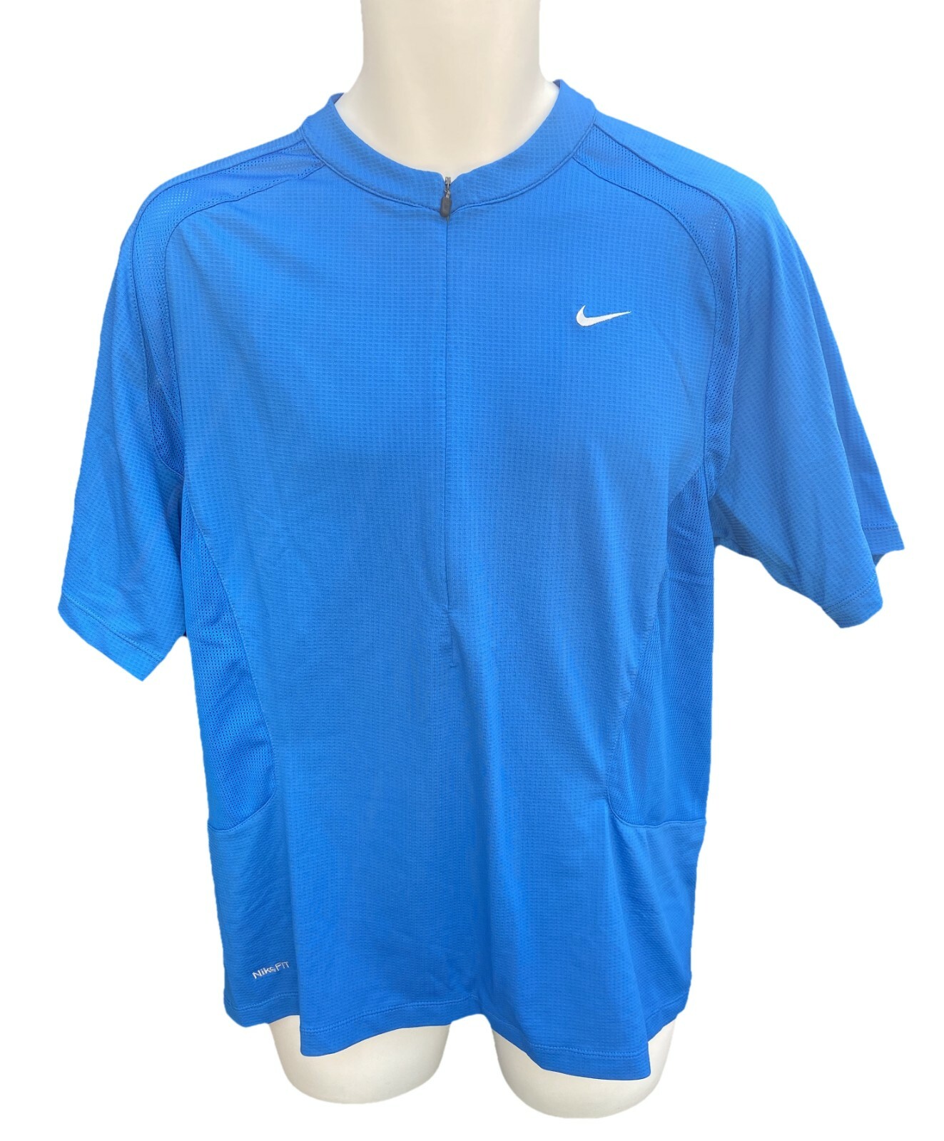 New NIKE Mens TRAINING RUNNING Short Sleeved Reflective Top Shirt Azure Blue L gallery