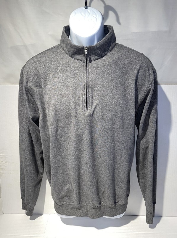 TURTLESON Siro 1/4 Zip Golf Pullover Sz M 42 Chest Performance Heathered Gray gallery
