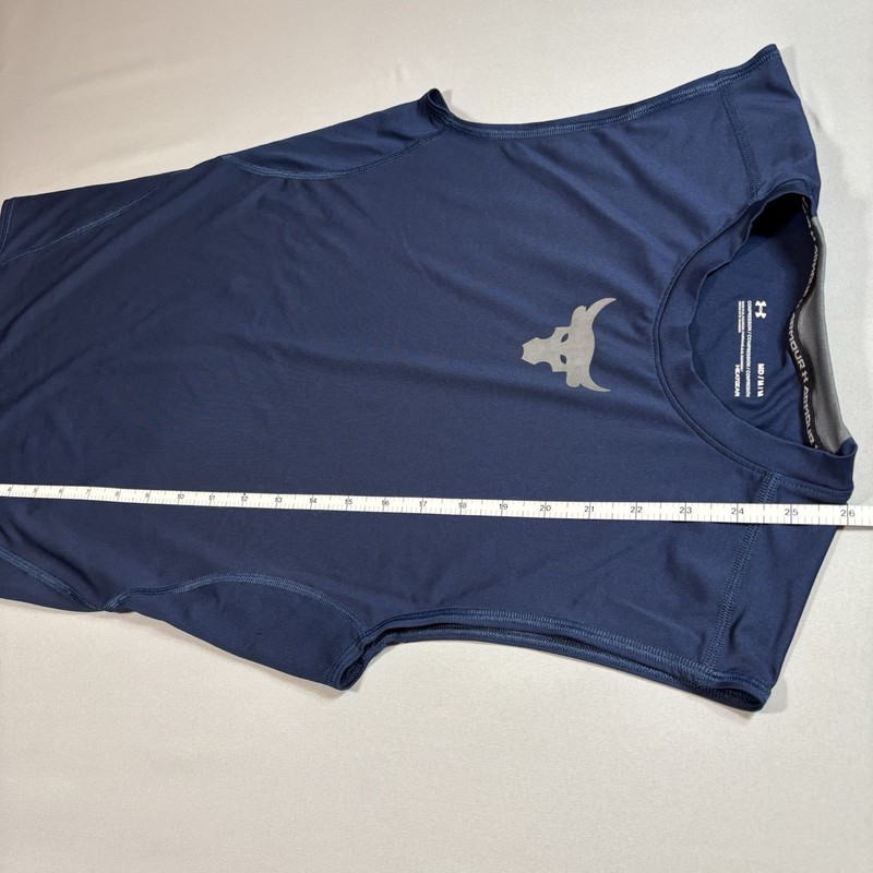 Under Armour Project Rock Compression Tank Top Men's M Blue Gym Weightlifting gallery