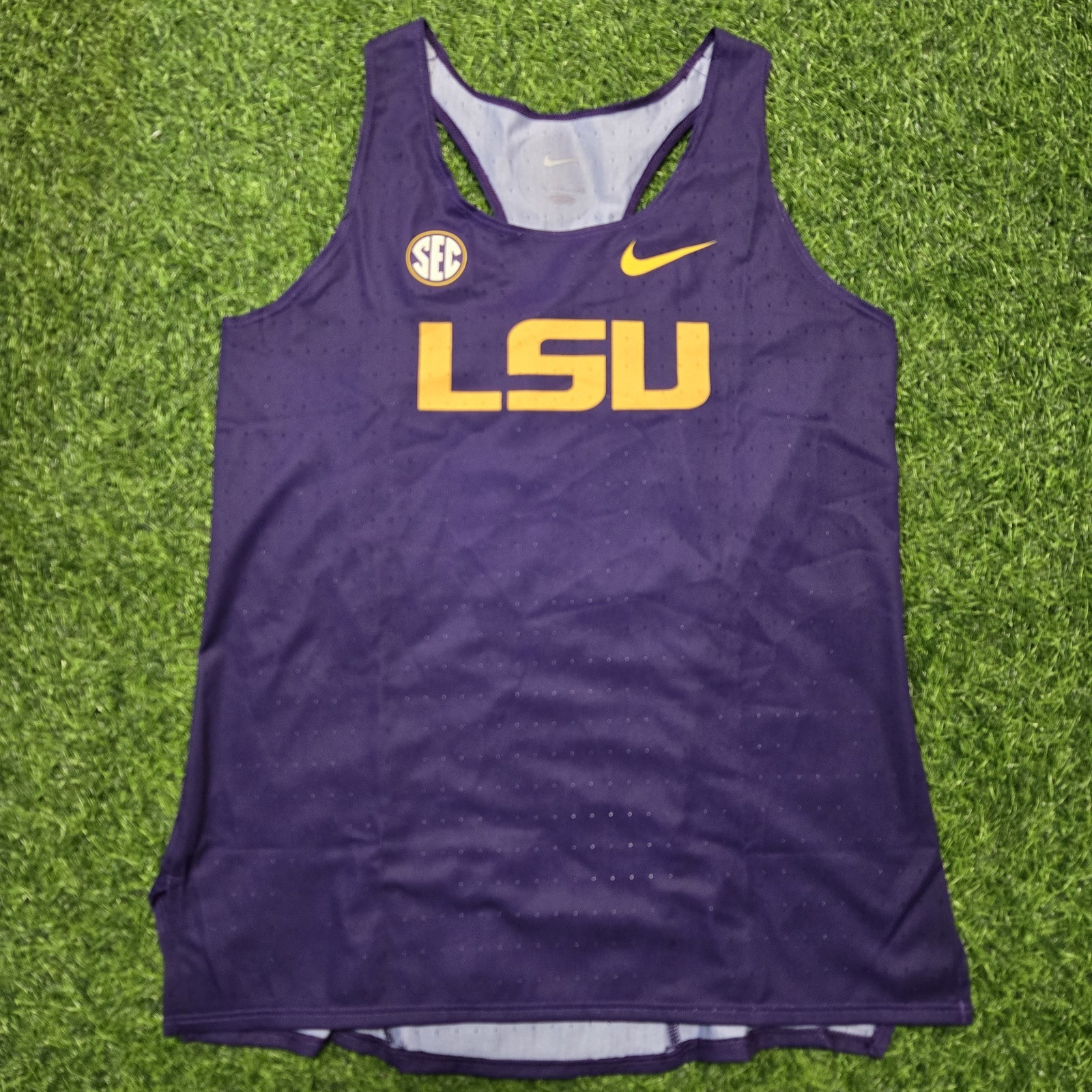Nike LSU Tigers Track and Field Team Issued Singlet Purple DC8110-545 Size L gallery