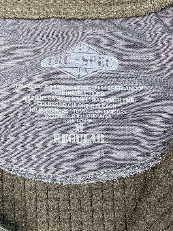 Tru-Spec Combat Shirt Mens M 1/4 Zip Military Tactical Grid Waffle Fleece Blue gallery