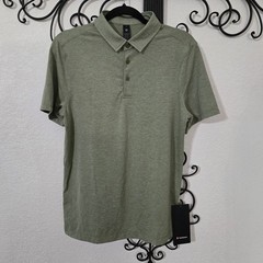 Lululemon Evolution Polo Heathered Bay Leaf Green Small