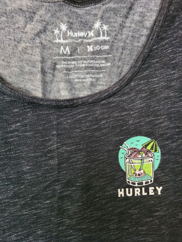 Hurley Men's Gray Pullover Sleeveless Tank Top 20-DRI Livin' On Island Time M gallery