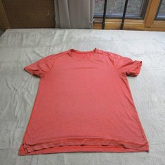 Lululemon Shirt Mens Small Peach Short Sleeve Crew Neck Stretch Wick Athletic