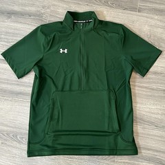 Under Armour Pullover Mens M Green Motivate 2.0 Short Sleeve 1/2 Zip Performance