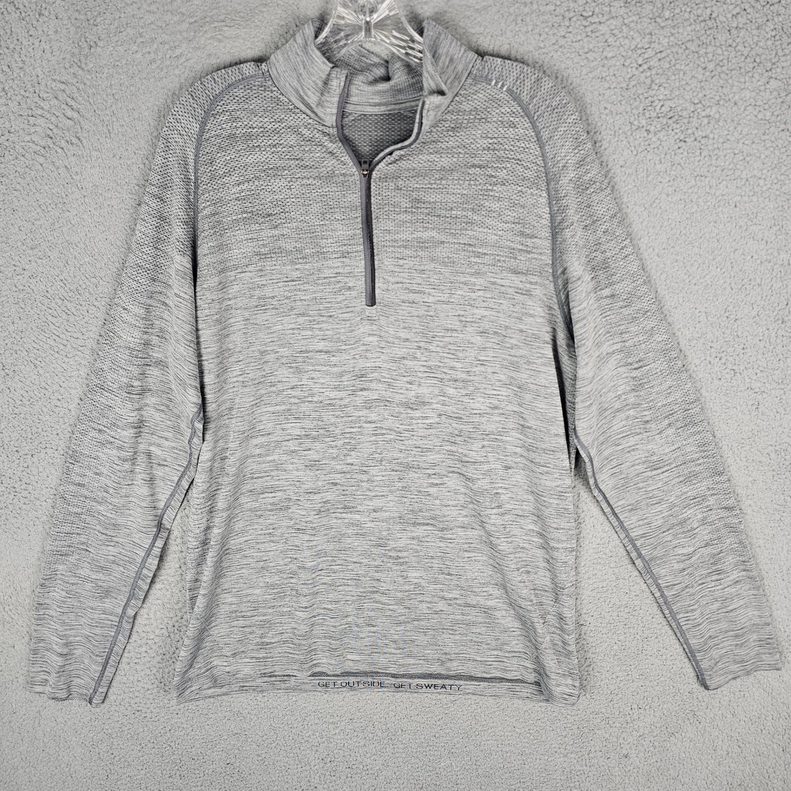 Lululemon Pullover Mens L Grey Metal Vent Tech 1/2 Zip Long Sleeve Training Top gallery