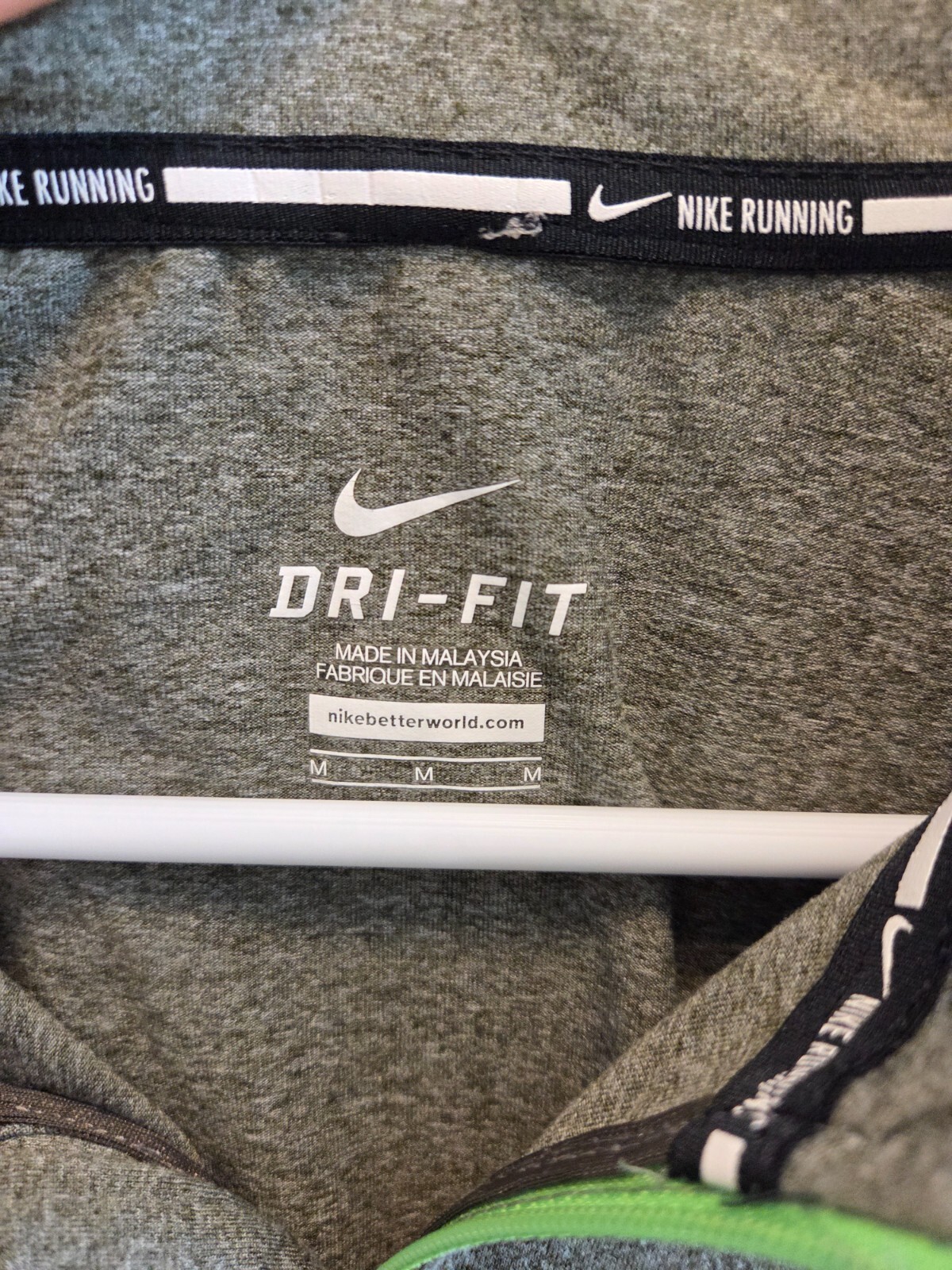 Men's Nike Dri-Fit Element 1/2 Zip Running Pullover Top - Heather Dark Gray - M gallery