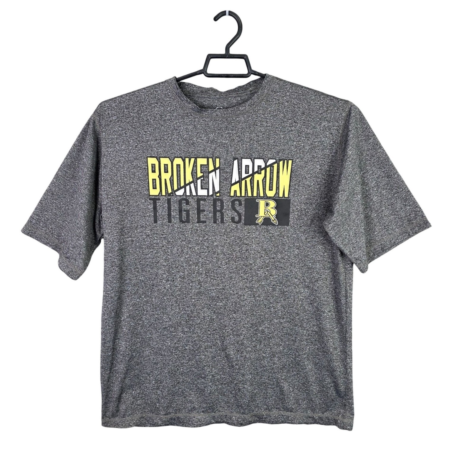 Mens CG Gray Active T Shirt Broken Arrow Tigers Short Sleeve Polyester Size XL gallery