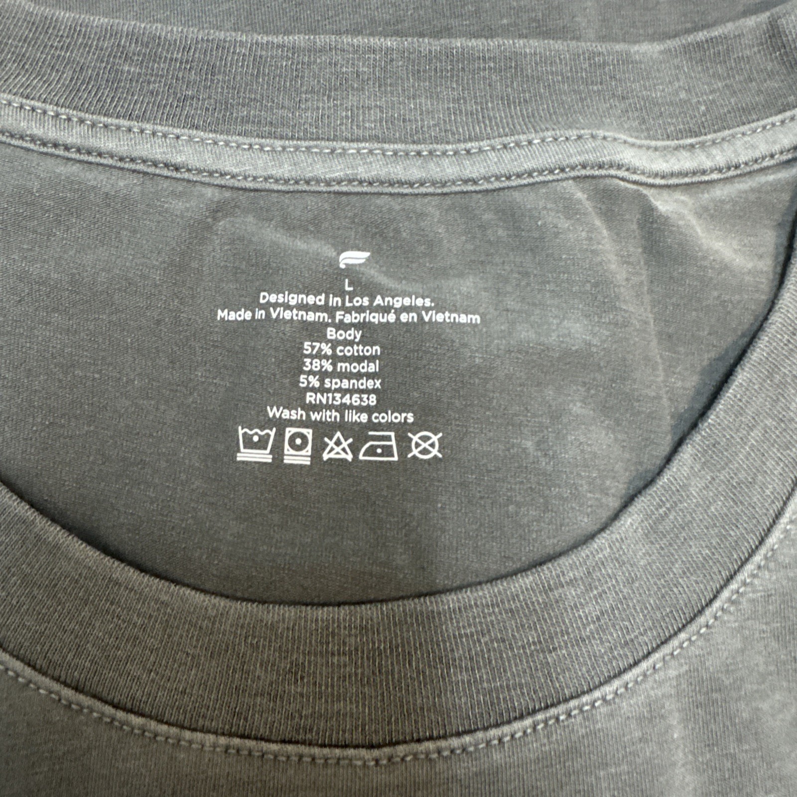 Fabletics The 24-7 Tee Washed Black Size Large 🎀 gallery