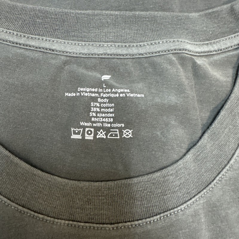 Fabletics The 24-7 Tee Washed Black Size Large 🎀 gallery