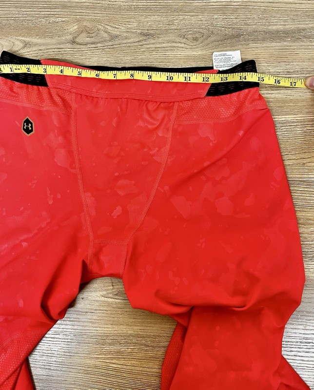 Under Armour Men’s Compression Heat Gear Celliant Leggings Orange Black Size XL gallery