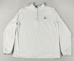 Levelwear Pullover Mens Large White 1/4 Zip River Crest Golf Stretch Performance