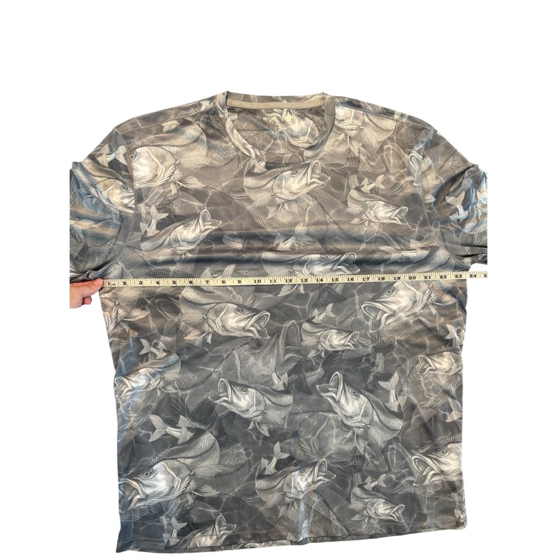 Reel Legends Reel-Tec Shirt Men’s L Gray Long Sleeve Performance Bass Fishing gallery