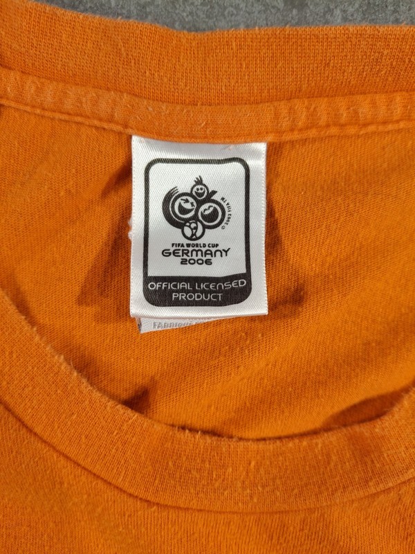 Adidas Long Sleeve T Shirt Mens Large Orange Germany 2006 World Cup Vintage gallery