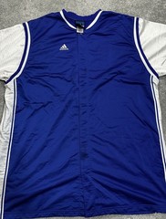 VTG Adidas Men’s Warm Up Jersey 3XLT 90’s Snap Button Retro Rare Shiny Dazzle